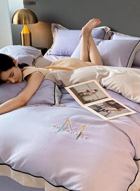 新轻款磨套毛刺绣亲肤棉四件Y遇见12套奢风家用水洗棉单床全棉被