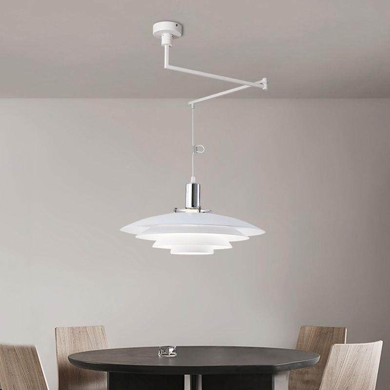可移位飞碟餐吊厅吊灯ph多层319丹麦头5圆桌岛台摇臂伸缩单饭厅灯