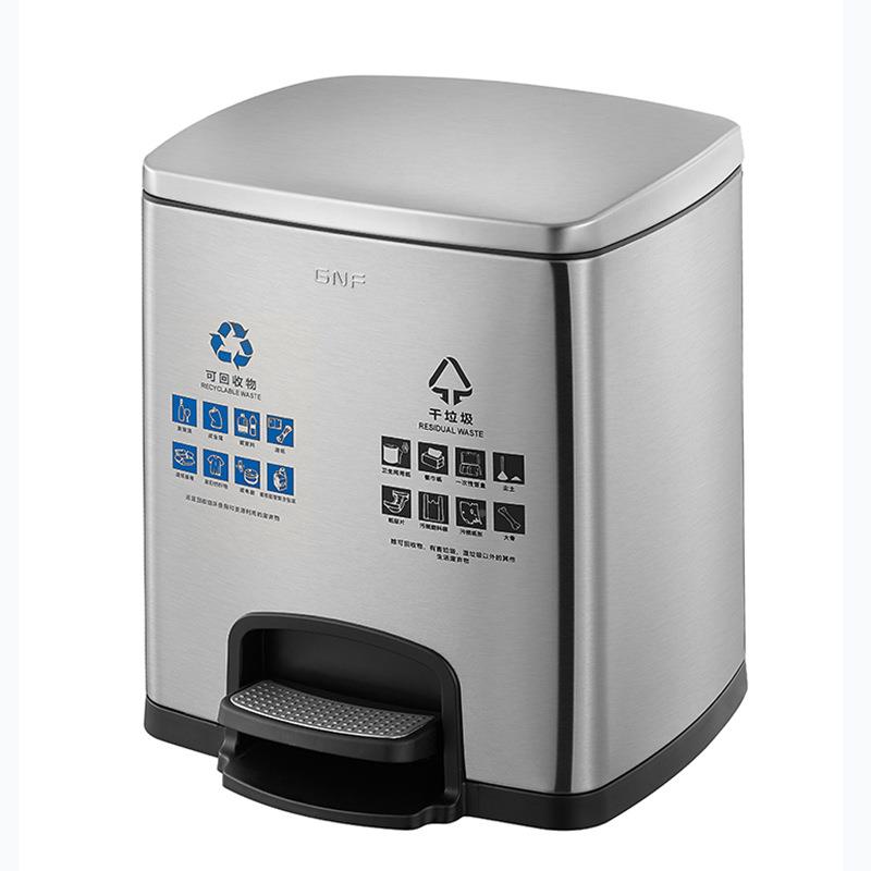 不卫锈钢类脚踏垃圾桶分家用房商用厨房客客厅生间双991内桶带盖