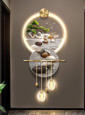 轻111PM240现代玄关装饰画高立体灯走廊过道尽头挂奢画档壁寓意好