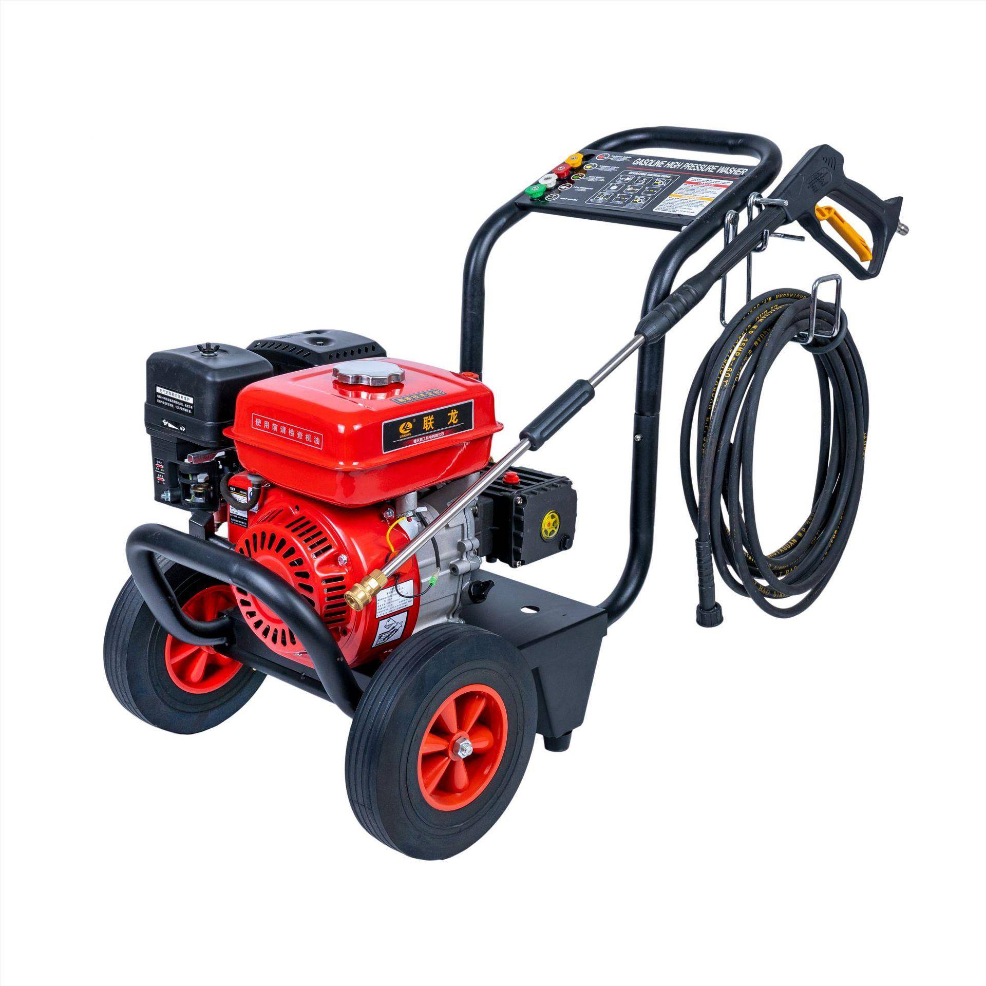 180KG398洗压力7马车力联龙高动力曲轴泵推车式汽油压洗机洗地机