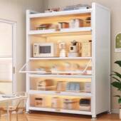 层厨房F9866JM6置物落地多收纳柜子家用多功能带门防尘波储物架柜