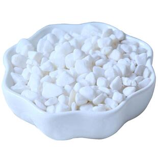 白石子431鹅卵石原艺石天多肉盆栽铺面园然造景花石盆白色小头庭