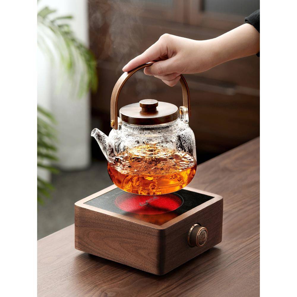 玻璃尚言坊耐高温白茶茶壶煮茶茶器陶炉煮加厚烧水泡茶新电ltao10图片