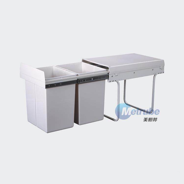 分类带筒盖大塑料垃圾拉垃箱家用厨卫DB-20B垃圾嵌入式柜子推圾桶
