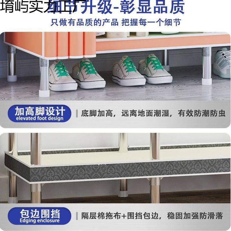 简易布衣一柜家用卧室全源钢架用衣柜出堉屿实力租房钢管加粗头工