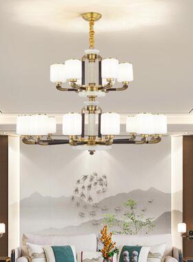 新中式客吊灯锌合金现36938厅代灯中国古风典大气酒店餐厅卧室实