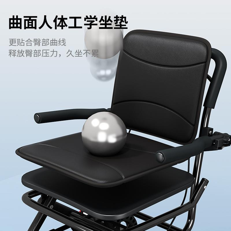 老人推车可手坐叠代步助力折老购物小JX202400推车年四轮防摔可推