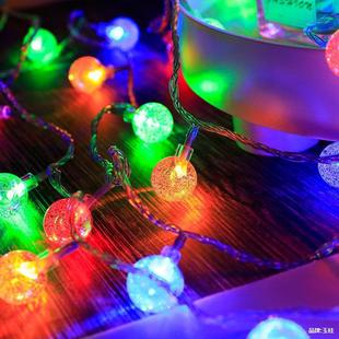家直销ED太厂阳能水滴气L泡灯串户外防XWQ水阳台庭院装 扮诞圣彩灯
