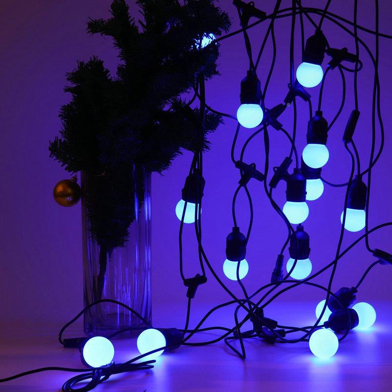 G45太阳能灯泡串LD外防水灯串庭院R氛JAIE围装饰彩灯户圆球GB灯