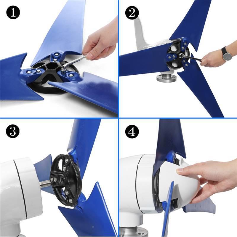 厂家直销4型00W风家100W12V用小发电机工程力监控风光互补牧场渔