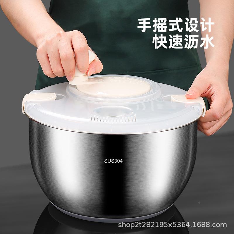 新款10135740304不锈钢大蔬菜脱商水器炸串用甩油耐高温容量沙拉