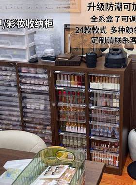 文具纳柜抽收式4文件柜钢笔YFB铅笔屉储物柜平底多层美甲收a纳柜