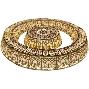 O舞Q5M新款婚庆道铁具艺花瓣圆雕刻吊顶灯F767M56H箱酒店婚堂台礼