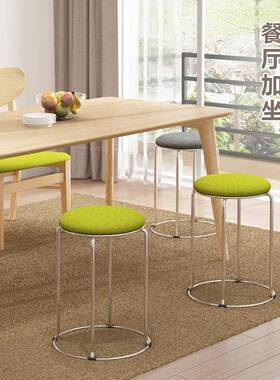 凳子家用结实耐用可放餐桌椅子软叠包坐圆凳板凳凳客厅备NOG用凳