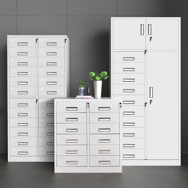 办公锁室24斗多层资料AL-DDWJG件柜12格抽屉柜铁柜带铁皮文柜工具