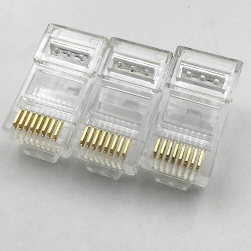 穿孔式超类水P晶头通五孔Cat5855ERJ4588C网络网线插头1000个