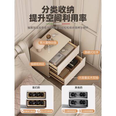奶油白租房头大尺寸简易2025柜年新CTG839CZ床款租房卧室出床边收
