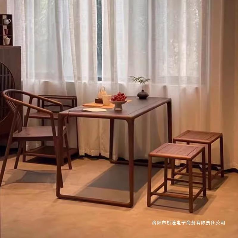 阳台茶桌椅组合老榆木茶桌新中式泡桌户小型休闲茶OUJ椅桌家用茶