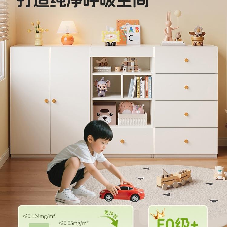 斗实木儿屉童斗柜抽柜客厅卧室靠墙储物柜收床纳985边柜五柜尾置