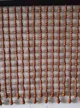 门帘隔断帘卧室用免打孔厕所发风水桃木葫家芦家珠帘（厂XIK货）