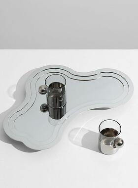 现欧代式镀金属云朵托盘样板房FC-W2201盘餐桌茶几收纳设计电师款