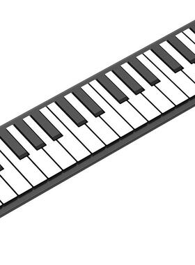 卷钢便琴88键加初学版MIDI软键盘折叠模拟成厚人练038手习携式电
