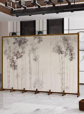中式屏风断客厅办公叠移动简代约现轻奢卧室遮挡家隔折用简JHJ易