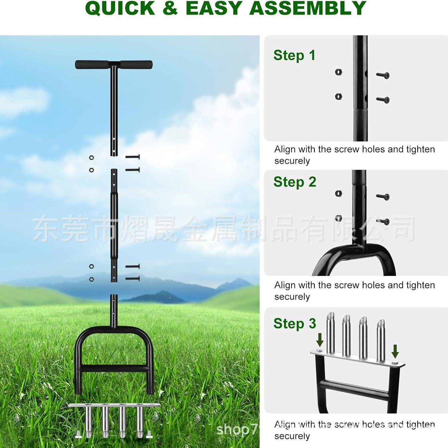 草坪打孔工重具挖芯草花QIF坪打孔器园林工具取土器庭型院园园艺