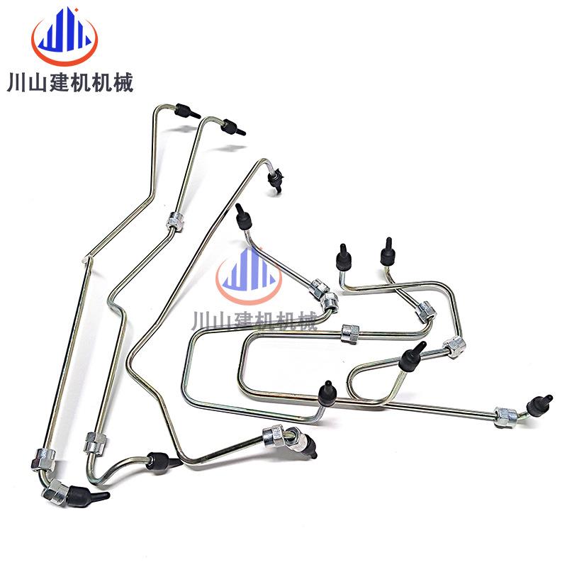 PC206高压油管6D95柴油泵高压油管0喷嘴柴油管高压RBT掘管-挖机