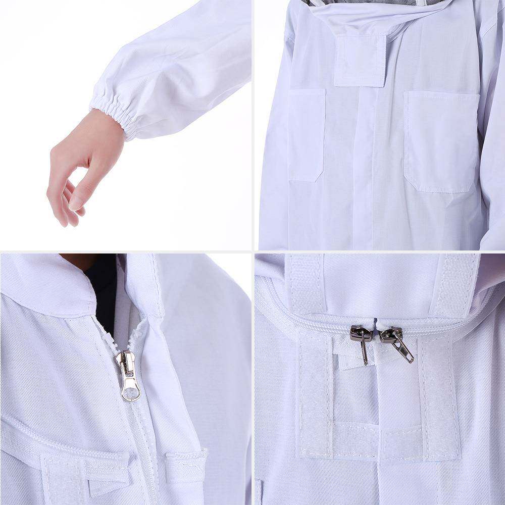养蜂工体白色蜂衣加厚连体棉蜜蜂具CSL防防护服连防蜂服蜂具