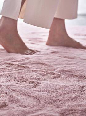 新款加仿兔绒地边毯客厅厚茶毛几毯房间飘窗垫M607E9W5卧室满铺少