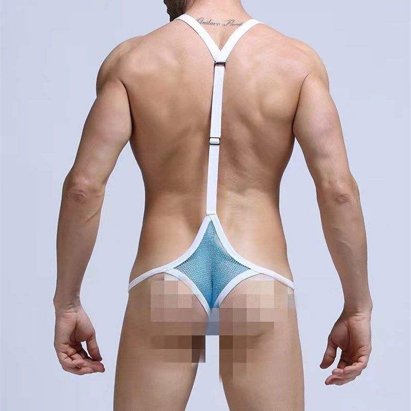 夏季男士连体衣休闲健美吊带内衣裤网孔青年性感t裤包邮,女士内衣/男士内衣/家居服,男丁字裤,淘宝优惠券,粉丝福利购,淘宝优惠卷