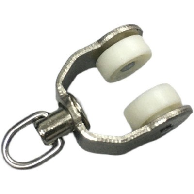 窗帘轨道滑轮金属工字轮套轮老式弯轨滚轮走珠轮窗配辅料轮子包邮