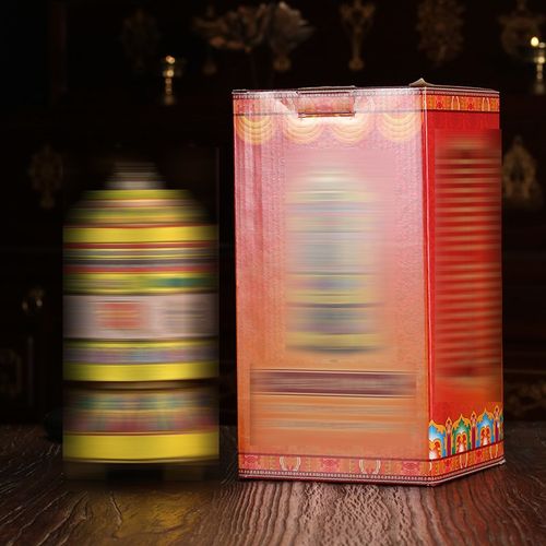 藏式电动转轮电机转金桶居家工艺品摆件金筒桌面底座创意开业礼品