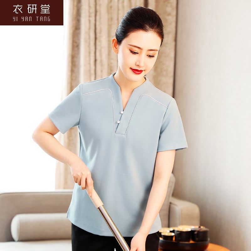 衣研堂保洁工作服女物业酒店民宿客房保洁员阿姨短袖透气夏季服装