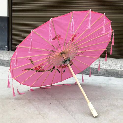 汉服伞流苏古风花伞中国风花城cos红伞舞蹈伞演出伞道具古装伞