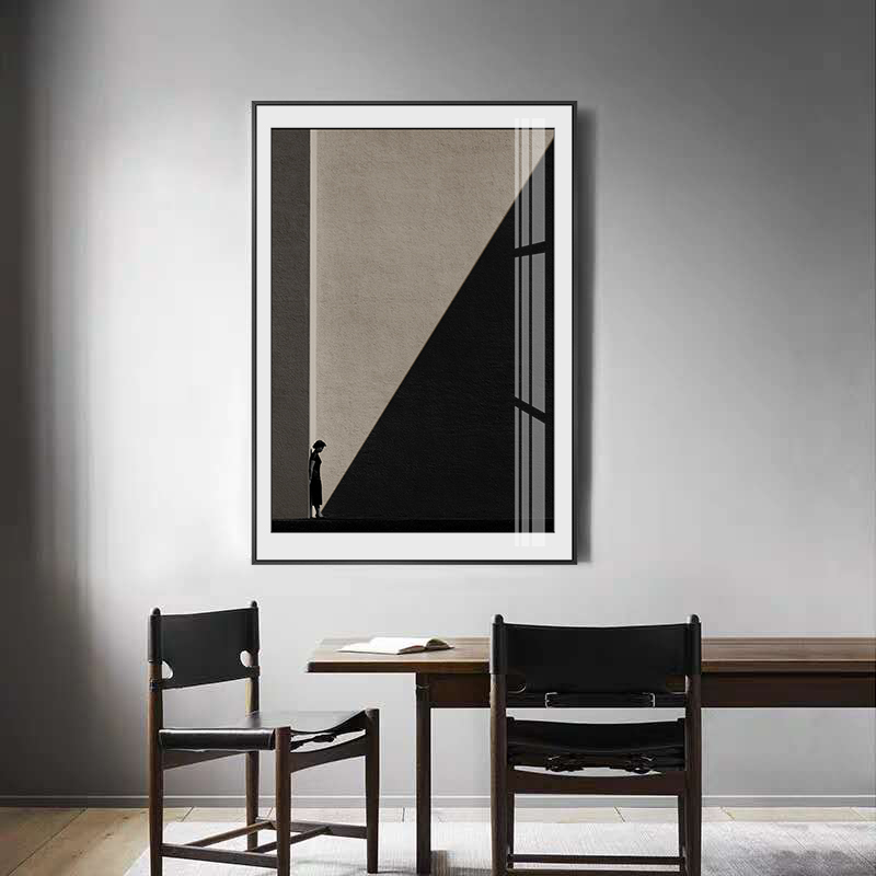 何潘摄影黑白人物怀旧复古个性装饰画客厅走廊玄关墙面艺术挂画