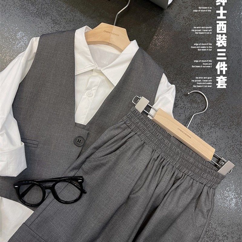 男童礼服秋冬休闲马甲儿童西装套装洋气英伦风婚礼花童小主持走秀