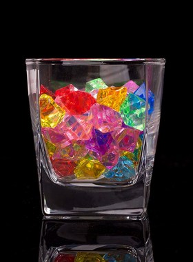 五彩色玻璃珠亚克力水晶泥鱼缸水草弹球水培人造装饰石头