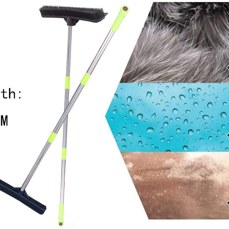 三节管橡胶宠物地毯除毛扫把 灰尘免手洗拖把 地板清洁擦窗神器