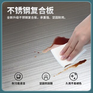 厨房304纱窗置物柜多层收纳用品收纳柜不锈钢碗盘柜简易?具车铝