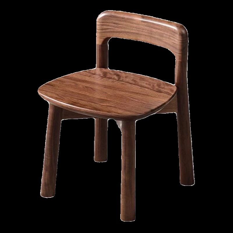 北美黑胡桃儿童椅凳换鞋凳饼干凳矮凳花生凳榫卯实木宝宝椅学习凳