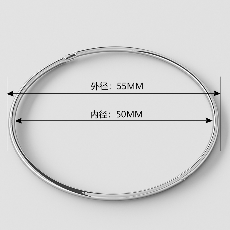 浴帘环活口窗帘环轨道挂环金属环加大5cm环开口大圆环挂钩可掰开