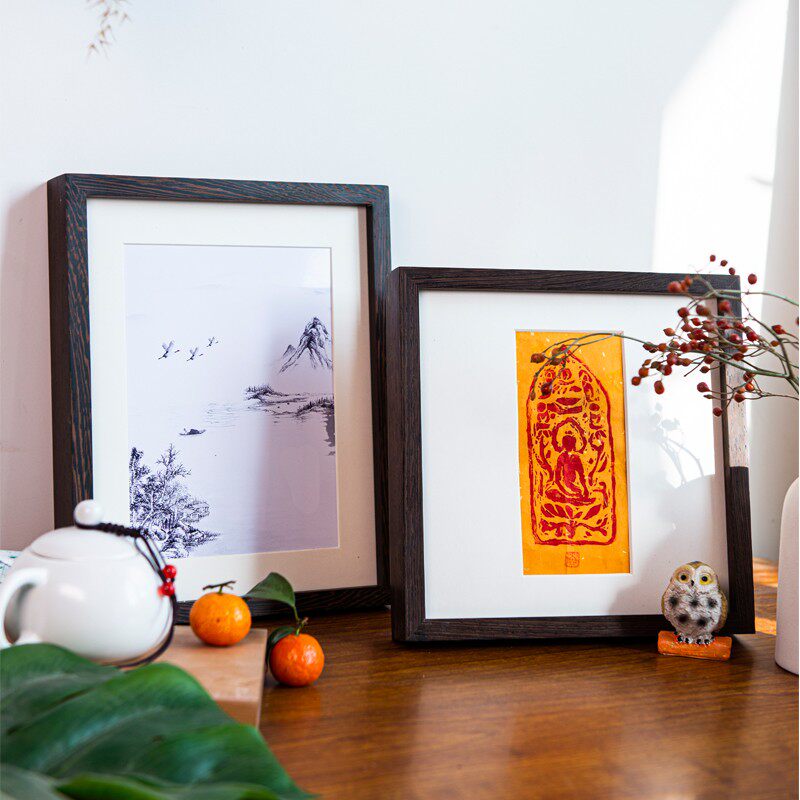 约美南美鸡翅木相框实木摆台木质挂墙画框8 10十寸卯榫长方形摆件