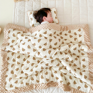 婴儿被子秋冬新生宝宝棉被春秋豆豆被儿童幼儿园冬季加厚小盖毯冬