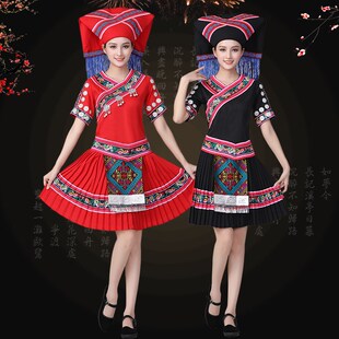 新广西壮族演出服苗族布依族56个少数民族服装 彝族瑶土家族舞蹈服