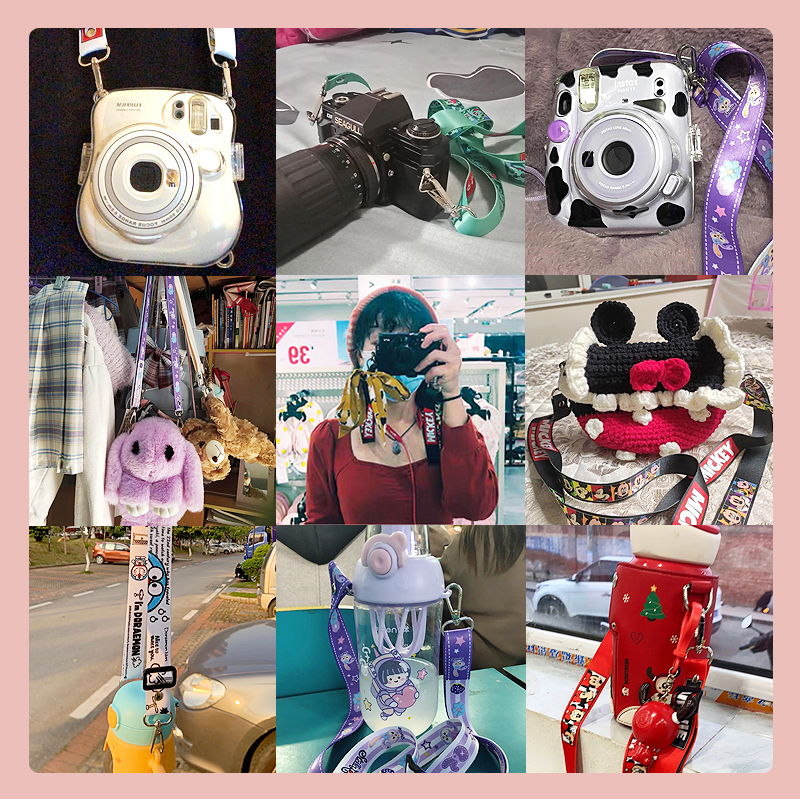 背带替换挂绳拍立得相机包包保温水壶杯套肩带替换配件百搭可爱宽