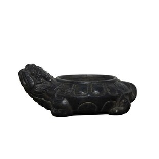 老石雕旧石器山西青石民俗怀旧仿古石材雕刻神龟茶托茶宠摆件复古