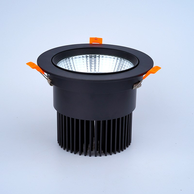 黑色led防眩射灯天花筒灯20W30W40W50W开孔11.5 12 14 15 16公分